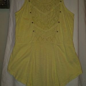 Free People Small tank with embroidery.